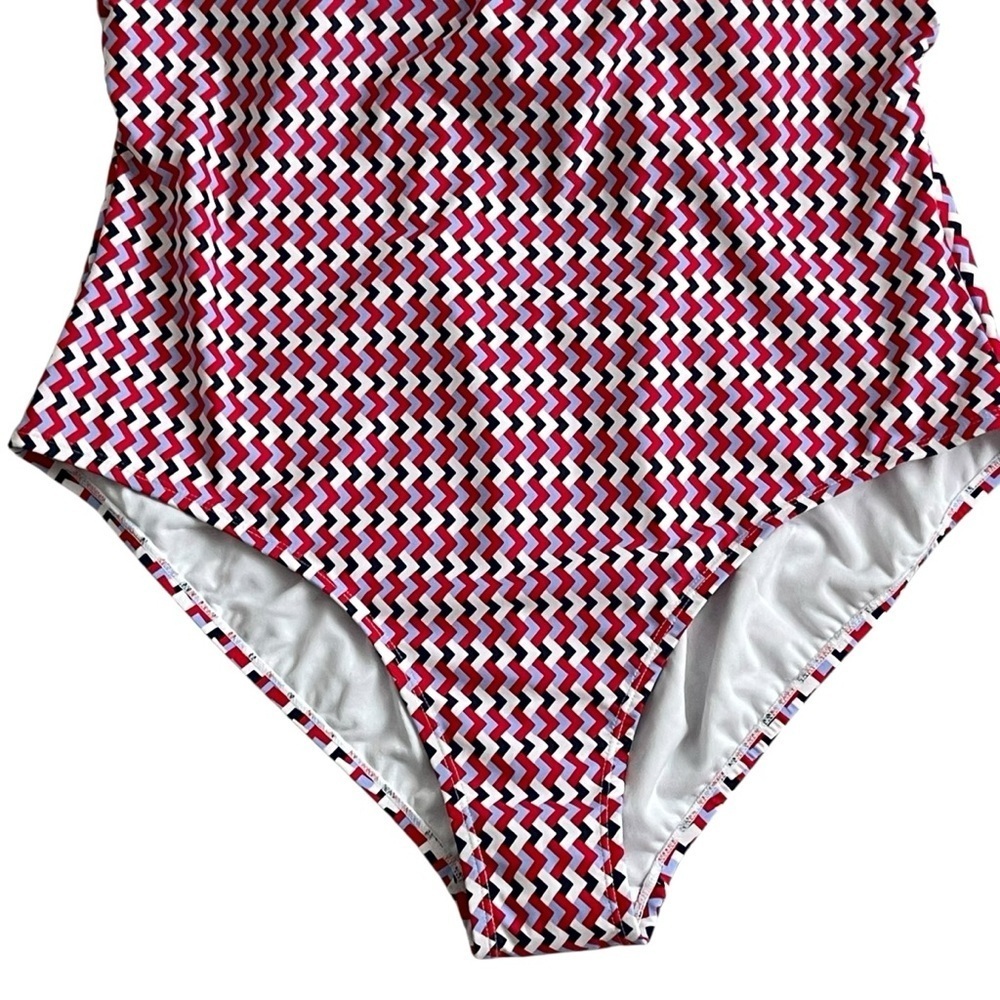 Kona Sol One Piece Chevron Swimsuit Women’s Plus Size 20 Multicolor Strappy - Picture 5 of 10